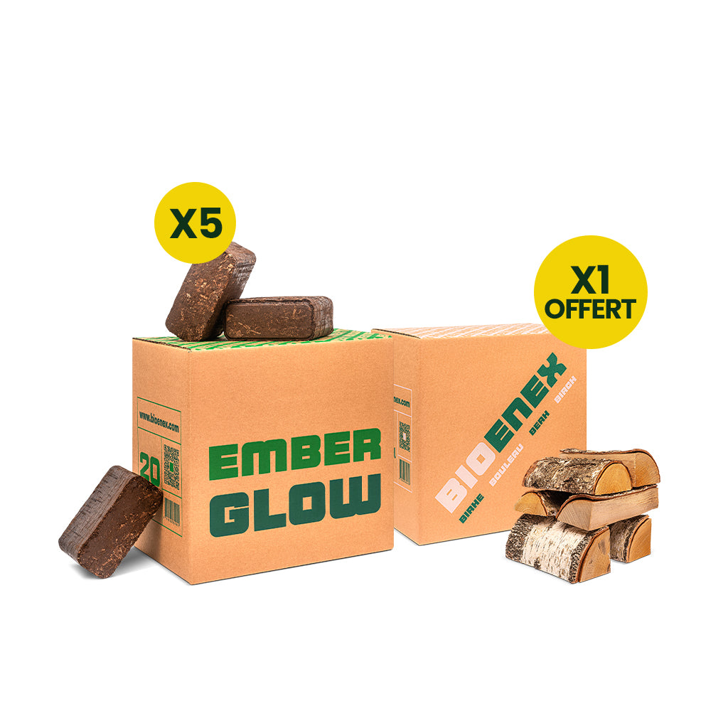Bûches de nuit compressées Briquettes d’écorces de bois 8h Bioenex — free download