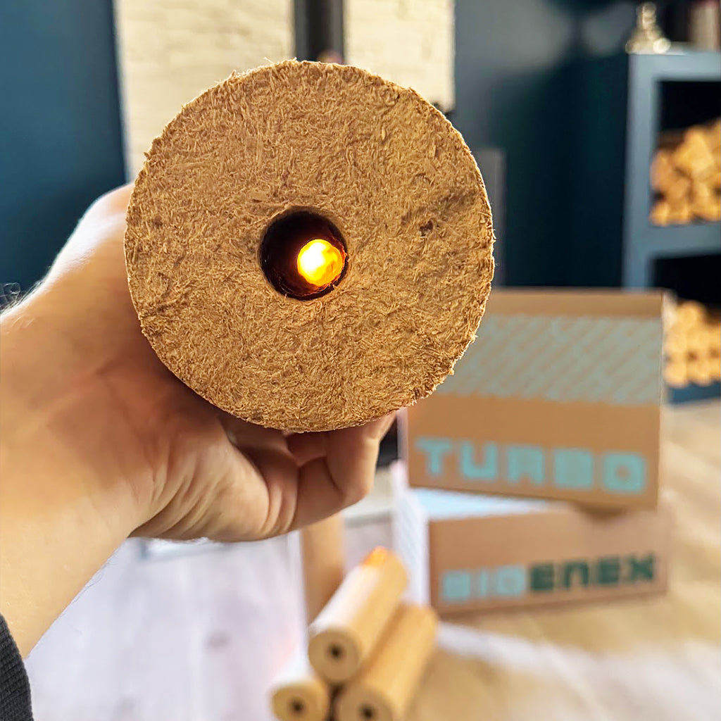 Bûches de bois densifié Turbo – Haute chaleur, rondes & compressées ...