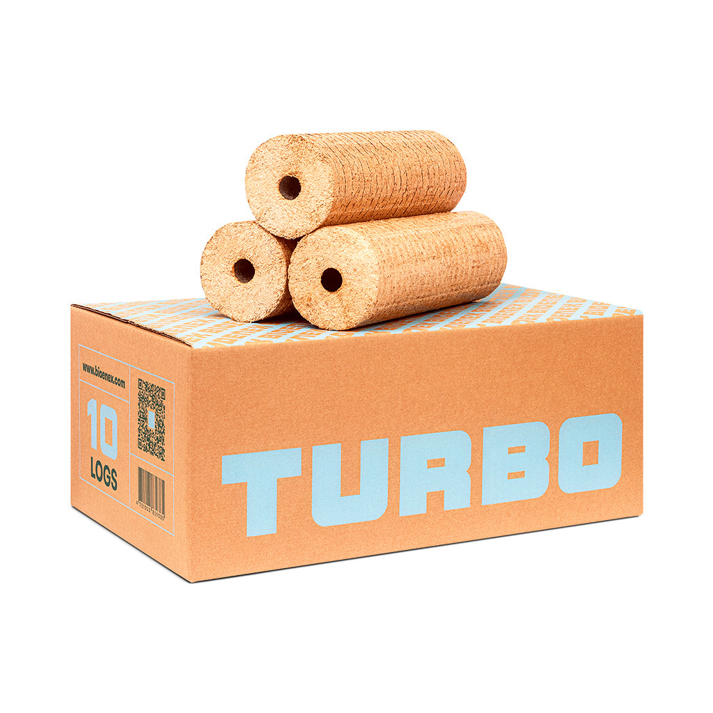 Bûches de bois densifié Turbo – Haute chaleur, rondes & compressées ...